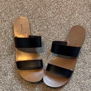 J. Crew Black Strap Sandals